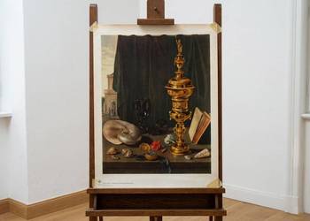 VINTAGE Plakat Muzealny Pieter Claesz - Wyd. Drezno (NRD) - Martwa Natura