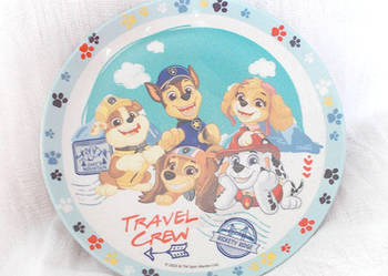 bajkowy talerzy dla chłopca,paw patrol talerz z porcelany psi patrol talerz