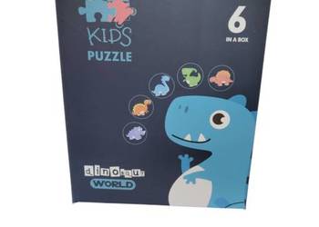 Puzzle dla dzieci dinozaury duże elementy 6 obrazków