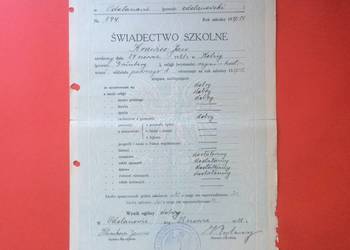 ( 1799 ) Świadectwo Szkolne Odolanów 2, Krawiec