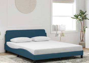 vidaXL Rama łóżka z zagłówkiem, Dover, niebieska,(SKU:373216)