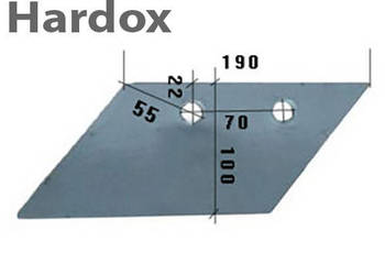 Lemiesz przedpłużka HARDOX 066873/L do pługa KVERNELAND