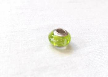 Charms zielony neon Zawieszka srebro 925 NOWE