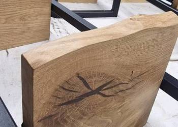 Zestaw Półek wiszących na ścianę LOFT DĄB + STAL mal. PROSZKOWE