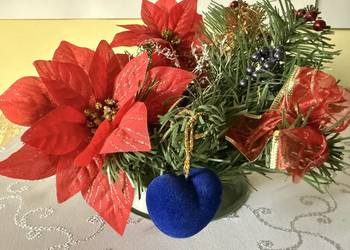 ?Stroik Bożonarodzeniowy Świąteczny z Gwiazdą Betlejemską i Serduszkiem