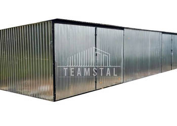 GARAŻ BLASZANY RZĄD 17,5m x 5m - spad tył 4x Brama  TS522