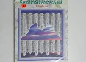 Nowy, elegancki komplet firan żakardowych – zazdrostka i góra