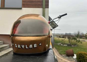 Kask motocyklowy z epoki PRL WSK  MZ CZ Jawa junak