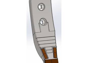Dłuto odkuwka typ HORSCH - dwuotworowe wzmocnione płytkami tungsten APL004…