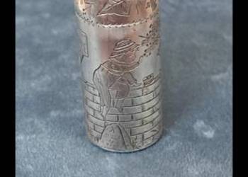 Wiktoriański, srebrny flakon zapachowy.