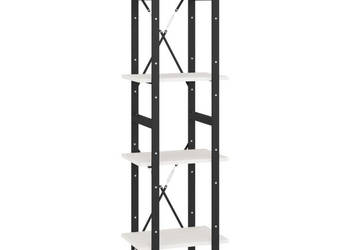 Regał na książki 4 półki biały 40x30x140 cm drewno sosnowe WM-806423