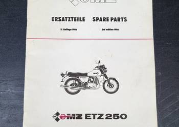 MZ ETZ 250 1986 ROK DDR ORGINAŁ KATALOG CZĘŚĆI ŁADNY STAN