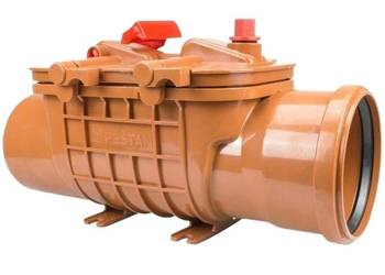 Podwójna zasuwa burzowa zawór zwrotny 110 mm dwuklapowa