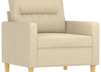 Fotel kremowy 60 cm obity tkaniną WM-359221