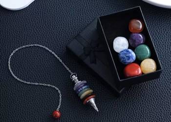 Czakra zestaw kamieni do medytacji wahadło wahadełko