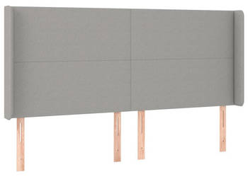 Zagłówek uszak jasnoszary 203x16x118/128 cm tkanina WM-3119322
