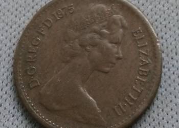 WIELKA BRYTANIA-1/2 NEW PENNY-1975 r (2)