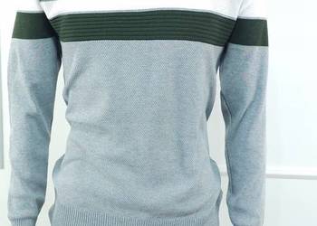 Sweter meski w paski M L XL XXL
