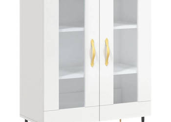 Szafka biała połysk 695x34x90 cm materiał drewnopochodny WM-827766