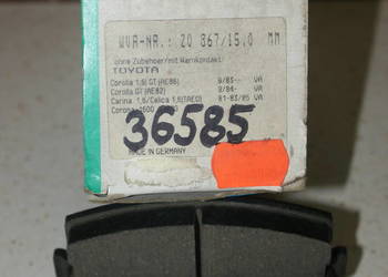 36585 - A.B.S. - KLOCKI HAMULC. TOYOTA COROLLA 83-87 1,6GT