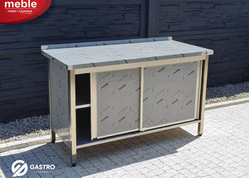Stół przyścienny gastronomiczny z szafką zabudowany 1500x700x850 mm