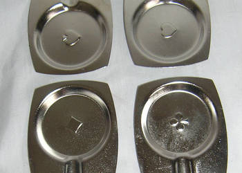 popielniczki vintage "Brydż" PRL metal_Ddvin