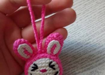 Labubu na szydełku, brelok, zawieszka