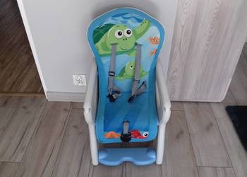 Krzesło dla dziecka z regulowanym oparciem, pasami, zapięciem, plastikowe,