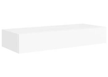 vidaXL Półka ścienna z szufladą, biała(SKU:330255)