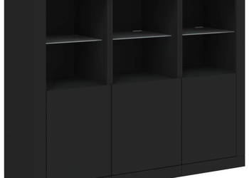 Szafki z oświetleniem LED 3 szt. czarne WM-3209101