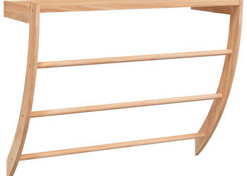 Wieszak na ręczniki 60x255x49 cm drewno orzecha włoskiego WM-350374