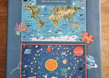 2x Puzzle * Mapa Świata i Układ Słoneczny * 2x250 * Interdruk * NOWE