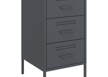 Szafka nocna antracyt 36x39x68 cm stal WM-843082