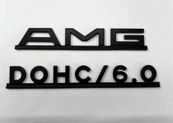 Zestaw emblematow AMG DOHC 6.0 Mercedes W126 R107