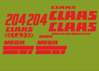 Naklejki Claas Dominator 204 mega oraz inne modele