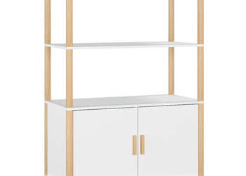 Wysoka szafka biała80x40x121 cmmateriał drewnopochodny WM-345699