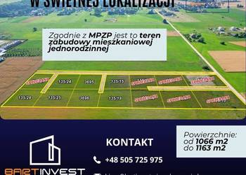 Działki budowlane z MPZP w świetnej lokalizacji