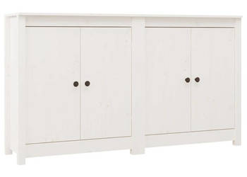 Szafki 2 szt. białe 70x35x80 cm lite drewno sosnowe WM-3114065