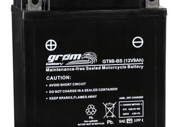 Akumulator motocyklowy 12V 9Ah 120A L+ GROM GT9B-B YT9B