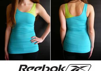 Błękitno-seledynowy top na ramiączkach Reebok xs 34 bokserka