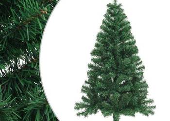 vidaXL Sztuczna choinka ze stojakiem, połówka, zielona(SKU:328415)