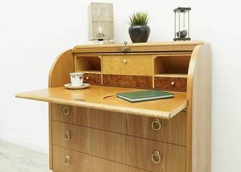 Tekowy sekretarzyk vintage z lat 60-tych. Po renowacji.