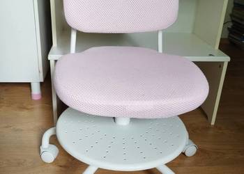 Krzesło do biurka Vimund Ikea różowe fotel obrotowy