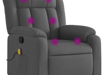 vidaXL Rozkładany fotel masujący, ciemnoszary(SKU:373587)