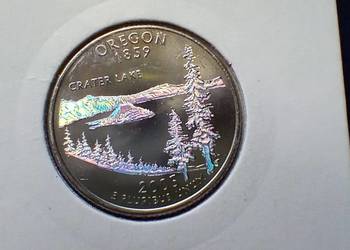 Stare monety 1/4 dolar 2005 Oregon USA hologram