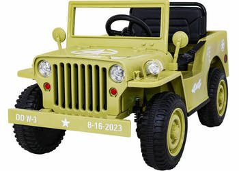 Autko Wojskowe Retro dla dzieci Beżowy + Napęd 4x4