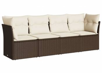 vidaXL 4-cz zestaw wypoczynkowy do ogrodu, poduszki,(SKU:3217233)