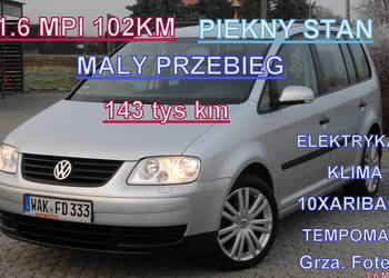 VOLKSWAGEN TOURAN 1.6_102 -REZERWACJA _MPi_Przebieg - tylko_143 tys