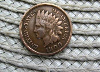 USA 1 Cent 1900 r - Głowa Indianina