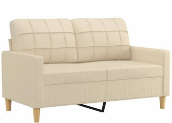 2-osobowa sofa kremowa 120 cm tapicerowana tkaniną WM-359085